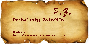 Pribelszky Zoltán névjegykártya